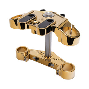 OG Drop 1" Triple Trees kit - 14+ Touring Triple Trees Original Garage Moto Gold Plating
