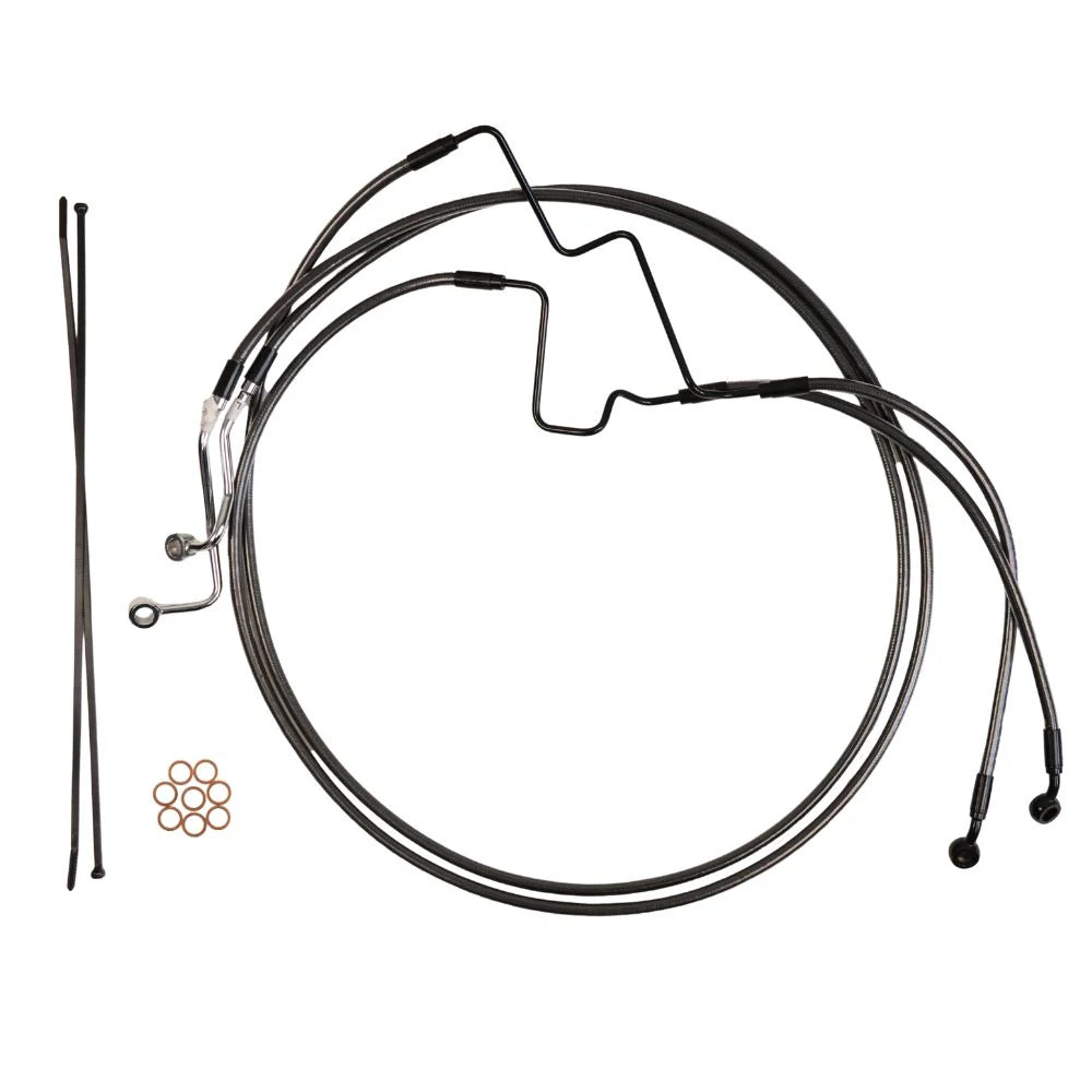 OG Lower Brakes Lines - 14 23 Touring Brake Lines Original Garage Moto +2"