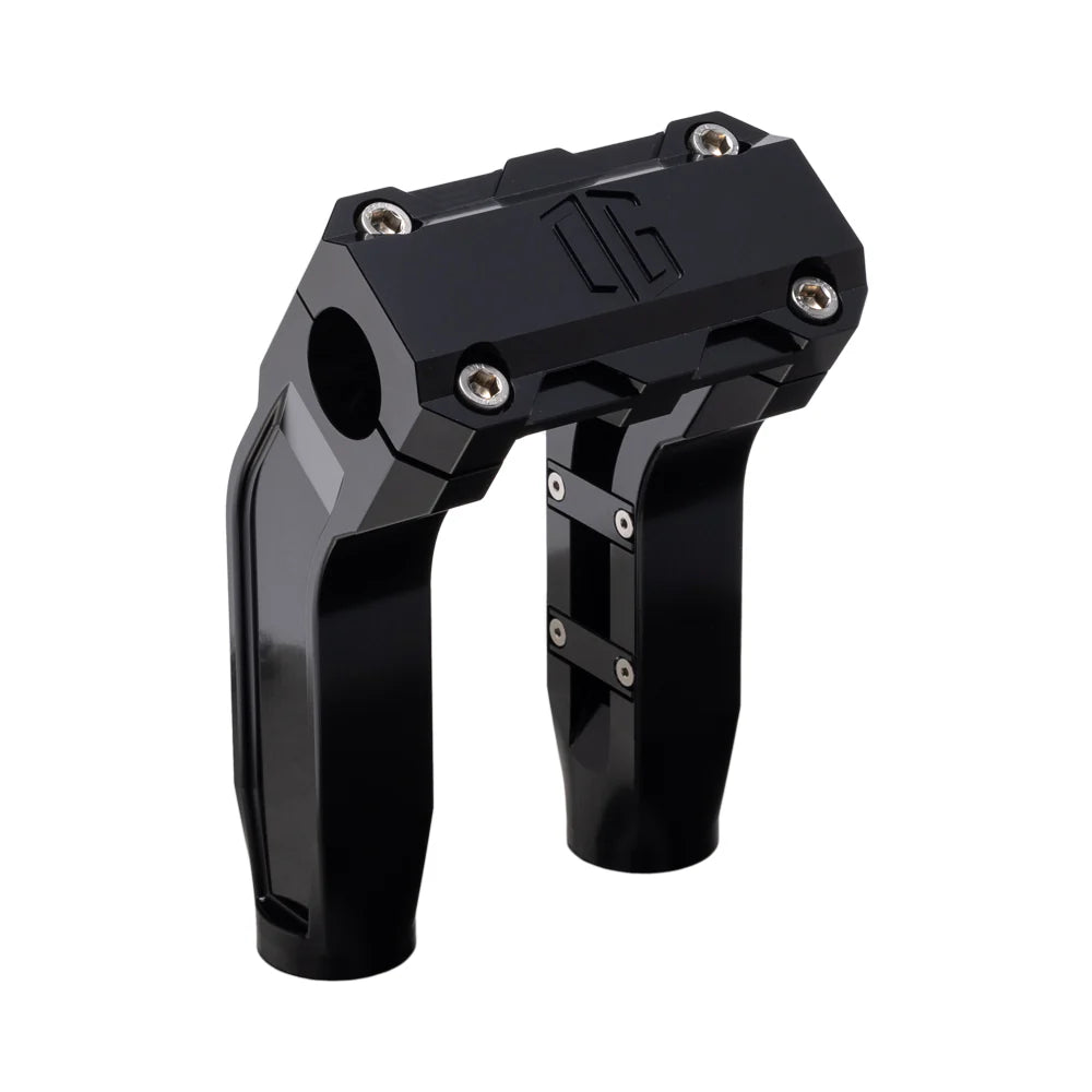 OG 6.5" Pull Back Risers Risers Original Garage Moto Standard OG Top Clamp Black Black