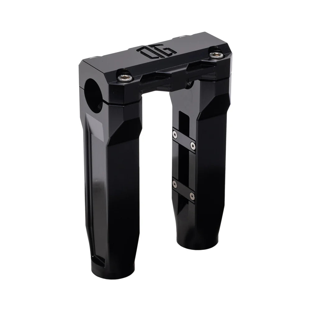 OG 6.5" Straight Risers Risers Original Garage Moto Standard OG Top Clamp Black Black