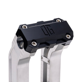 Og 8.5" Straight Risers Risers Original Garage Moto Standard OG Top Clamp Aluminium Finish Black