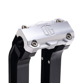 Og 8.5" Straight Risers Risers Original Garage Moto Standard OG Top Clamp Black Aluminium Finish
