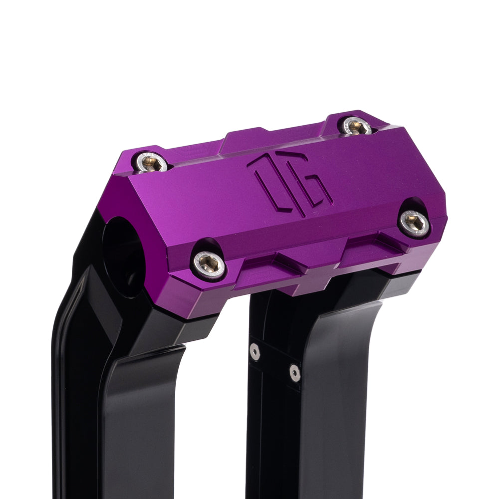 Og 8.5" Straight Risers Risers Original Garage Moto Standard OG Top Clamp Black Purple
