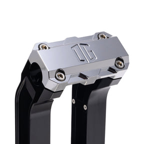 Og 8.5" Straight Risers Risers Original Garage Moto Standard OG Top Clamp Black Chrome