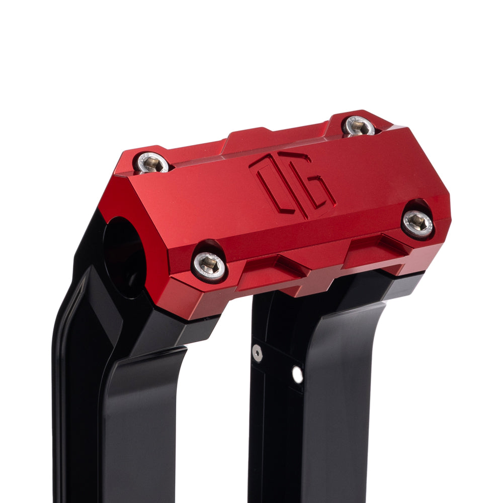 Og 8.5" Straight Risers Risers Original Garage Moto Standard OG Top Clamp Black Red