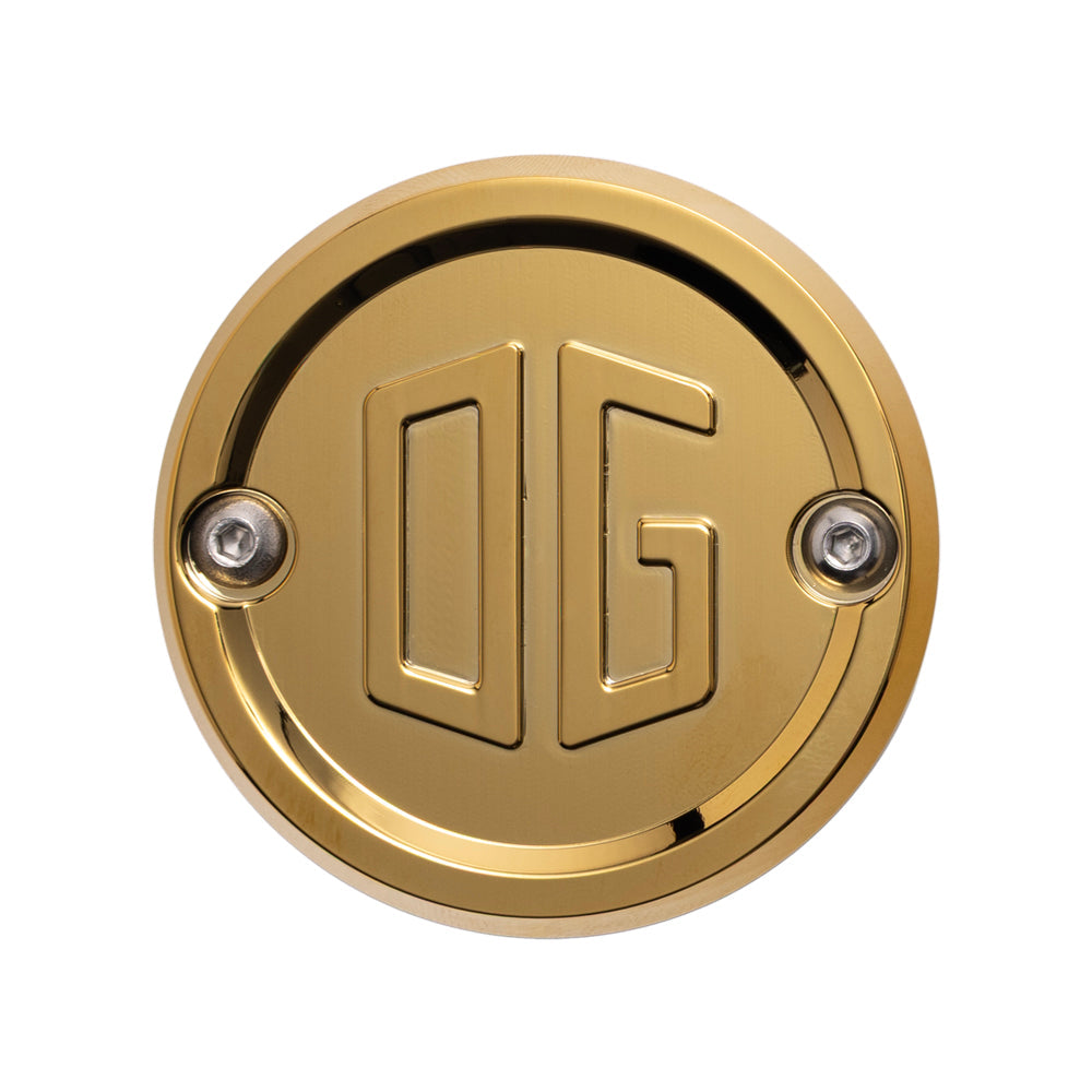 OG Points Cover - Evo & Sportster Timing Cover Original Garage Moto Gold Plating