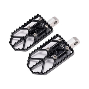 Og Moto X Foot Pegs Original Garage Moto Black Dyna/FXR/XL & Bagger Passenger Raw Stainless Steel