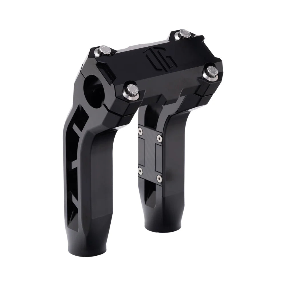 Og Performance 6.5" Pull Back Risers Original Garage Moto OG Performance Top Clamp Black Black