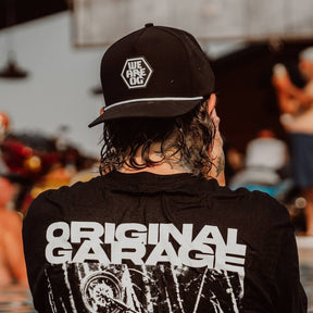 OG Performance Snapback, Black Snapback Cap Original Garage Moto