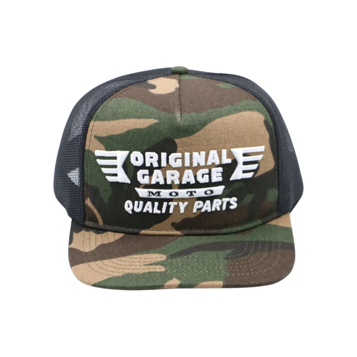 OG Quality Parts Camo Trucker Hat Trucker Cap Original Garage Moto