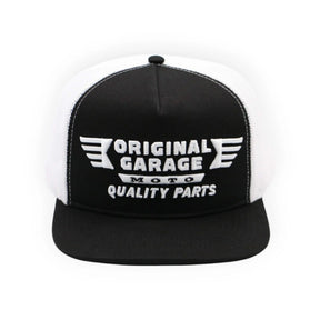 OG Quality Parts White/Black Trucker Hat Trucker Cap Original Garage Moto