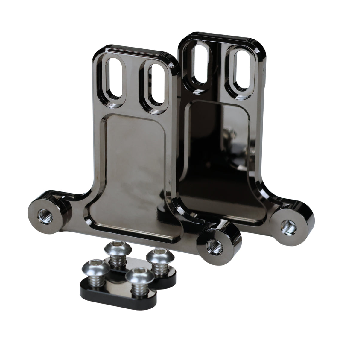 Og Replacement Bagger Fender Billet Bracket Kit - Touring Front Fender Bracket Original Garage Moto 2024 to Present Bagger Black Chrome