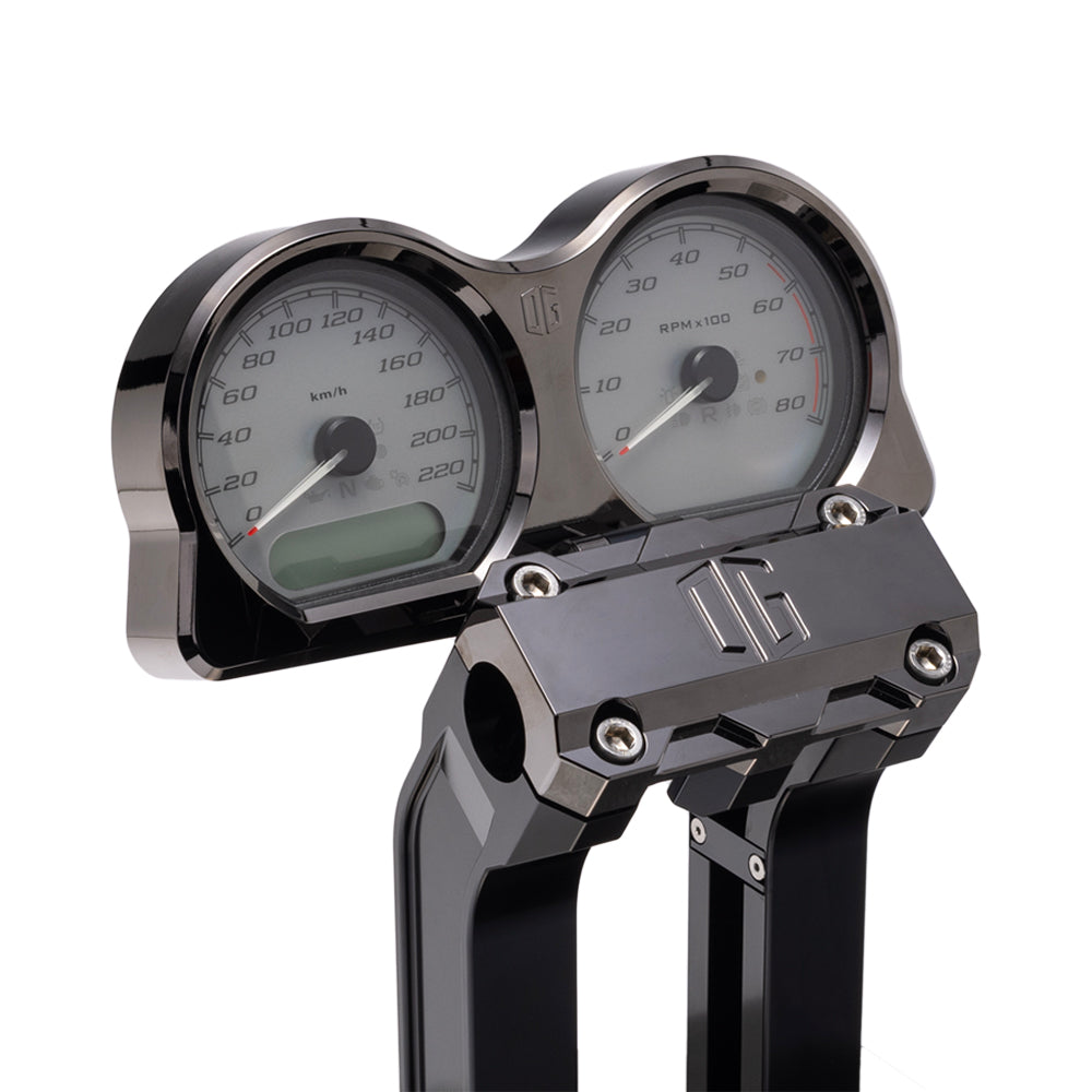 Og Billet Gauges Bezel - 15-23 Road Glide Gauge Mount Original Garage Moto Black Chrome Rear mount