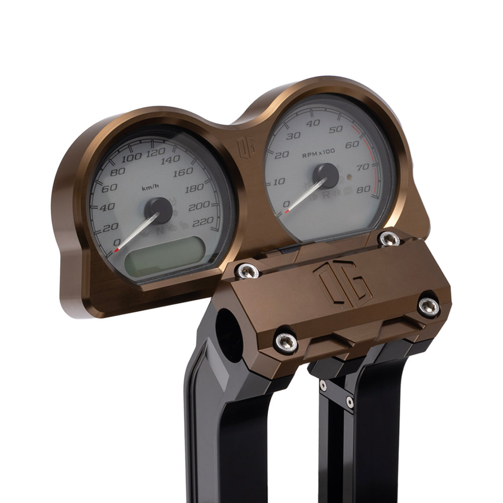 Og Billet Gauges Bezel - 15-23 Road Glide Gauge Mount Original Garage Moto Bronze Rear mount