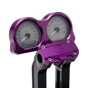 Og Billet Gauges Bezel - 15-23 Road Glide Gauge Mount Original Garage Moto Purple Rear mount