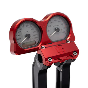 Og Billet Gauges Bezel - 15-23 Road Glide Gauge Mount Original Garage Moto Red Rear mount