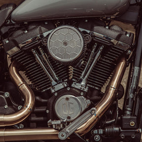 OG Round Air Cleaner Cover - HoneyComp Air Cleaner Cover Original Garage Moto