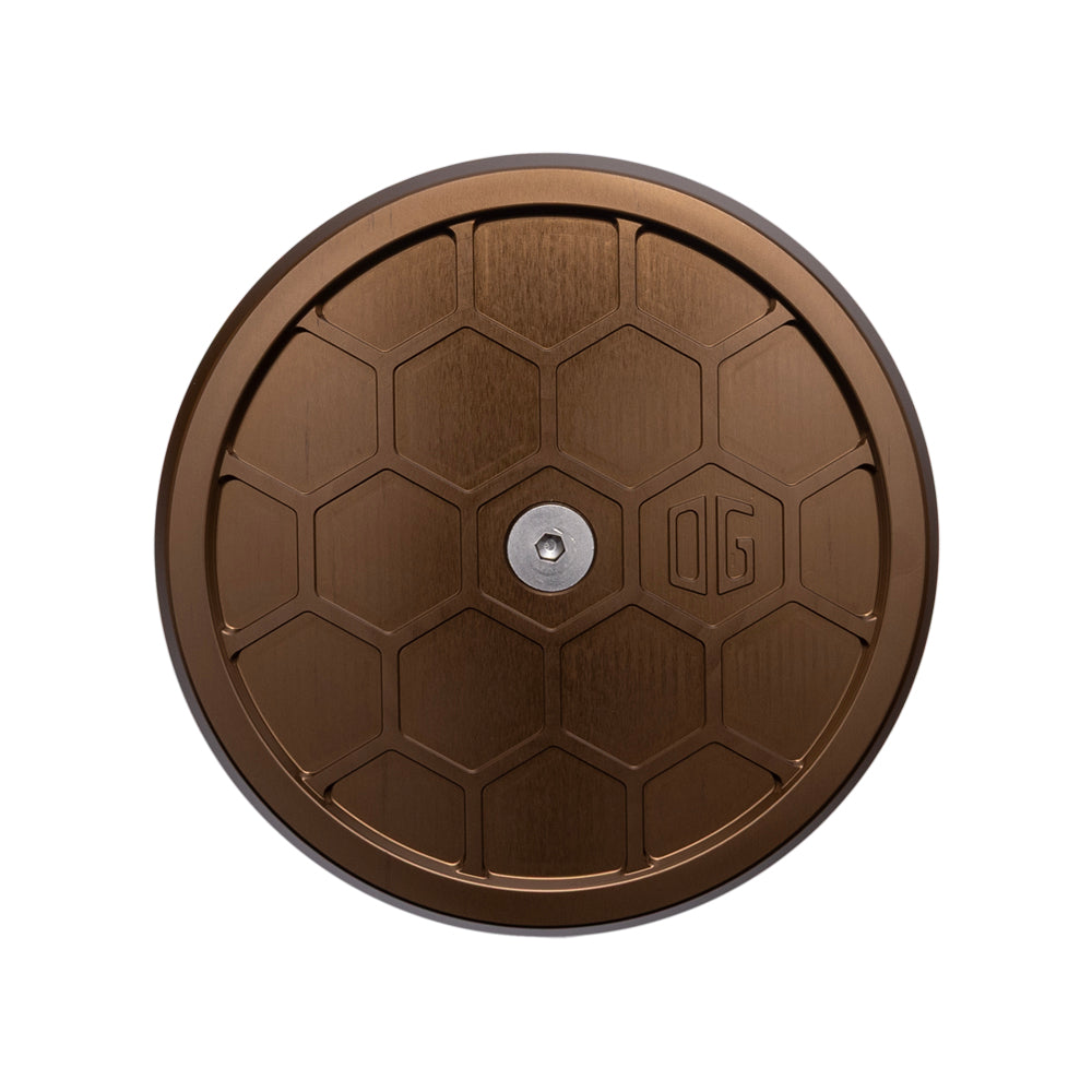 OG Round Air Cleaner Cover - HoneyComp Air Cleaner Cover Original Garage Moto Bronze
