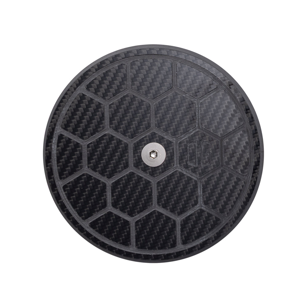 OG Round Air Cleaner Cover - HoneyComp Air Cleaner Cover Original Garage Moto Carbon Fiber Limited Edition