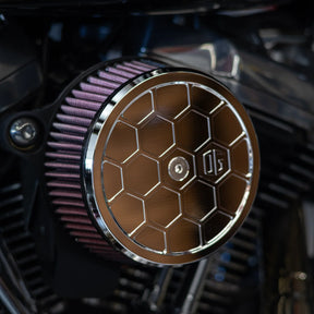OG Round Air Cleaner Cover - HoneyComp Air Cleaner Cover Original Garage Moto