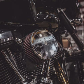 OG Round Air Cleaner Cover - HoneyComp Air Cleaner Cover Original Garage Moto