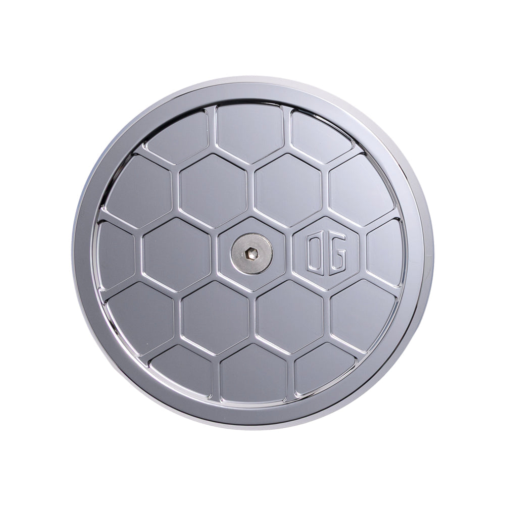 OG Round Air Cleaner Cover - HoneyComp Air Cleaner Cover Original Garage Moto Chrome