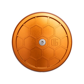 OG Round Air Cleaner Cover - HoneyComp Air Cleaner Cover Original Garage Moto Orange