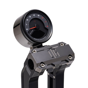 Og Single Billet Gauge Pod Gauge Mount Original Garage Moto Black Chrome Rear mount
