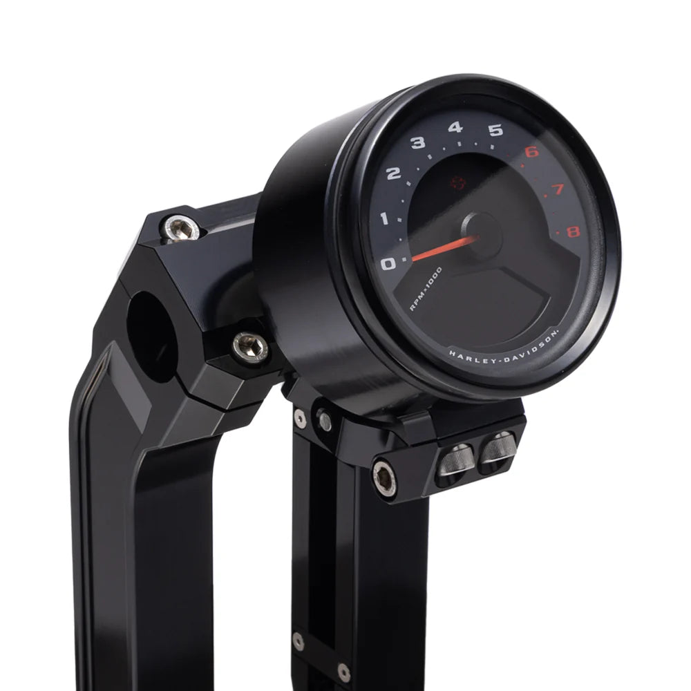 Og Single Billet Gauge Pod Gauge Mount Original Garage Moto Black Front mount