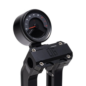 Og Single Billet Gauge Pod Gauge Mount Original Garage Moto Black Rear mount