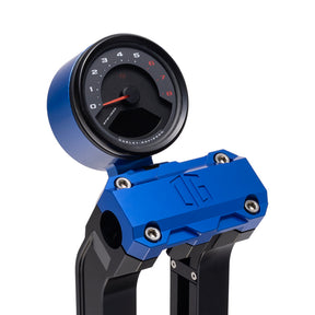 Og Single Billet Gauge Pod Gauge Mount Original Garage Moto Blue Rear mount