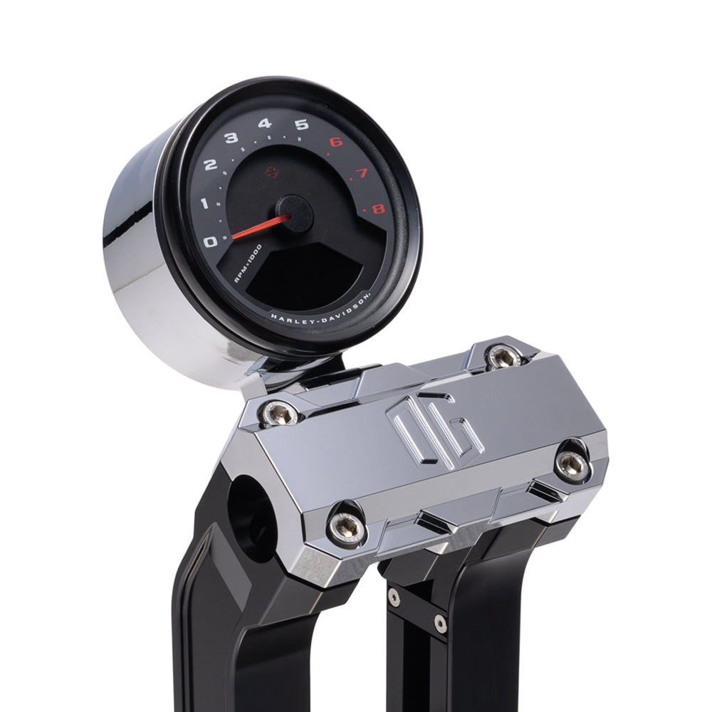 Og Single Billet Gauge Pod Gauge Mount Original Garage Moto Chrome Rear mount