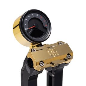 Og Single Billet Gauge Pod Gauge Mount Original Garage Moto Gold Plating Rear mount