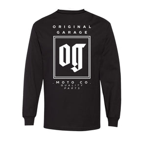 OG "Race Team" T-Shirt Long Sleeve, Black T-Shirt Long Sleeve Original Garage Moto