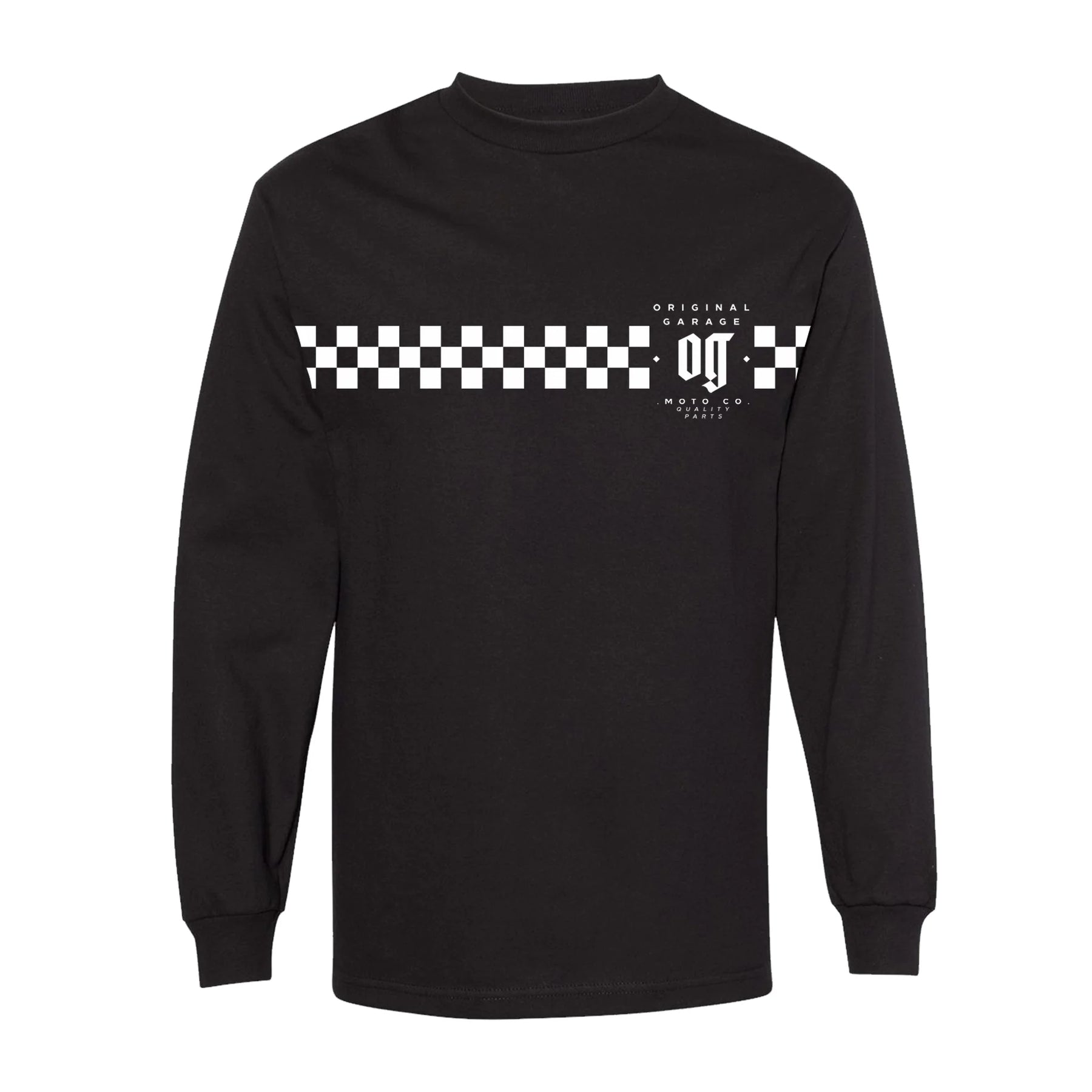 OG "Race Team" T-Shirt Long Sleeve, Black T-Shirt Long Sleeve Original Garage Moto S