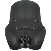 OG Complete T-Sport Fairing Kit - 2018-Up Softail 49mm Headlight Fairing & Mask Original Garage Moto 15" Dark Smoke 5.75'' OG Projector LED Headlight - Black