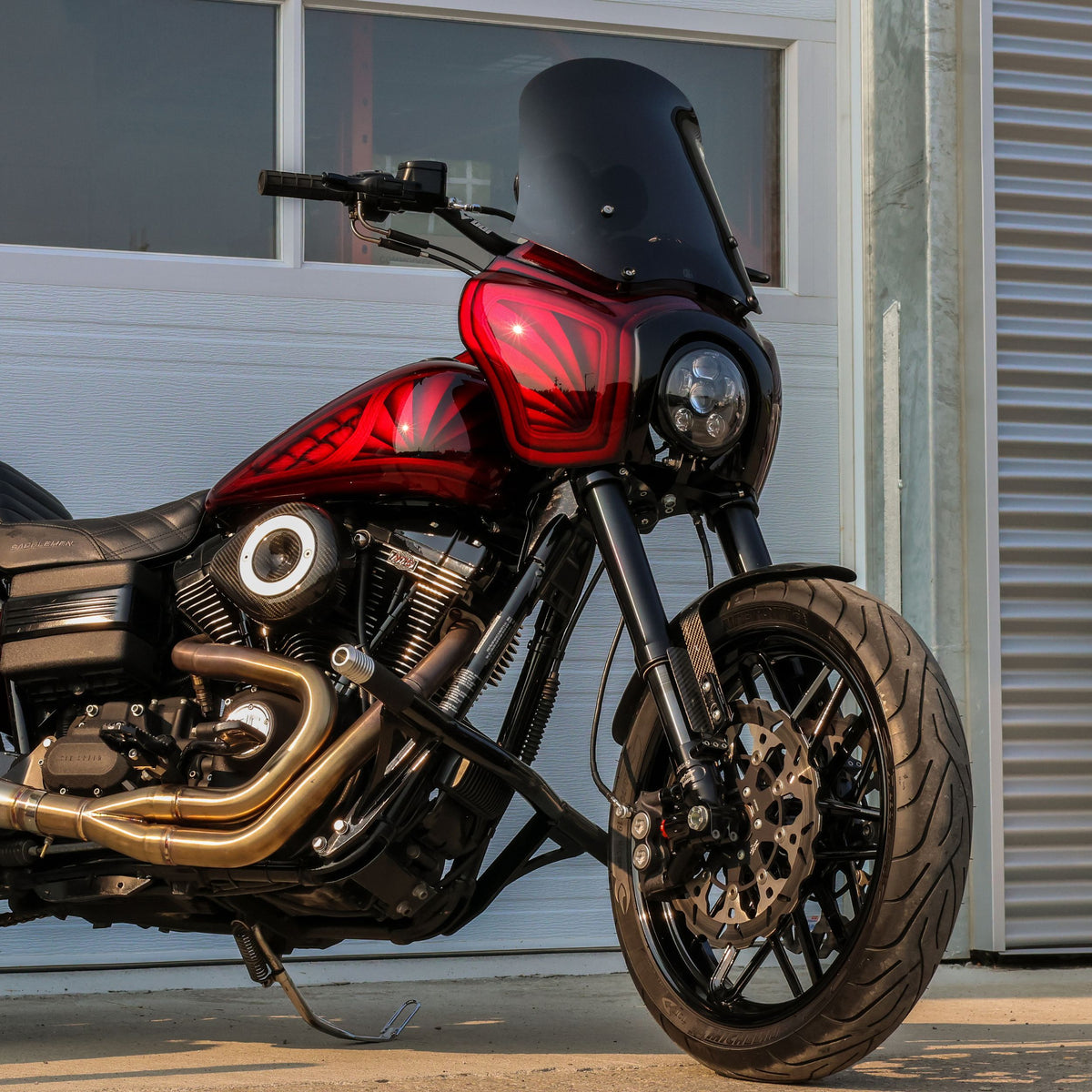 OG Highway Peg Crash Bar Mid Controls - 06-17 Dyna & FXR Crash Bar Original Garage Moto