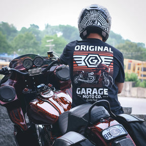 Og 10th Anniversary Dyna Tee Black Original Garage Moto