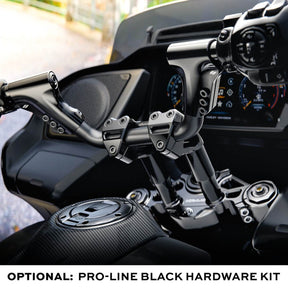 9" Workman Kickback Risers, Black Anodized Risers Kraus Motor Co.