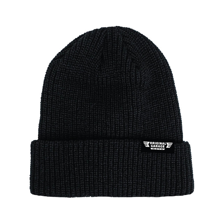 OG "Quality Parts" Beanie Beanie Original Garage Moto Black