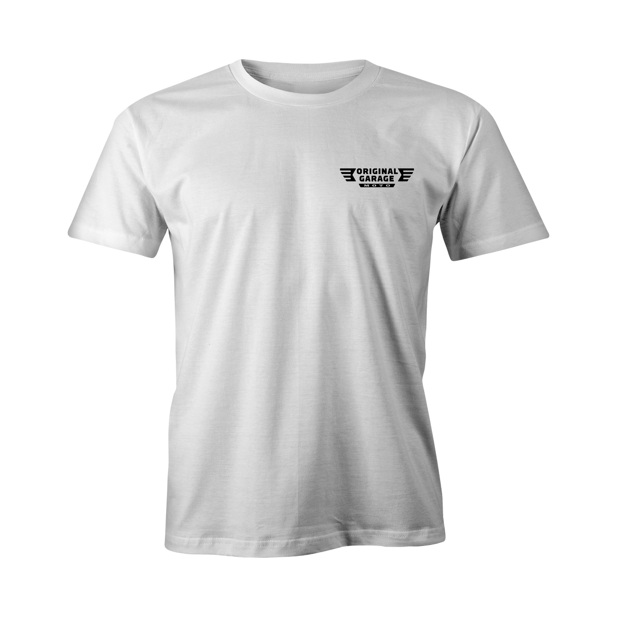 OG "Quality Parts" T-Shirt, White T-Shirt Original Garage Moto S