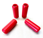 Gripple Single Delrin Shock and Passenger Peg Slider, Red - 18+ M8 Softail Crash Bar Bung King