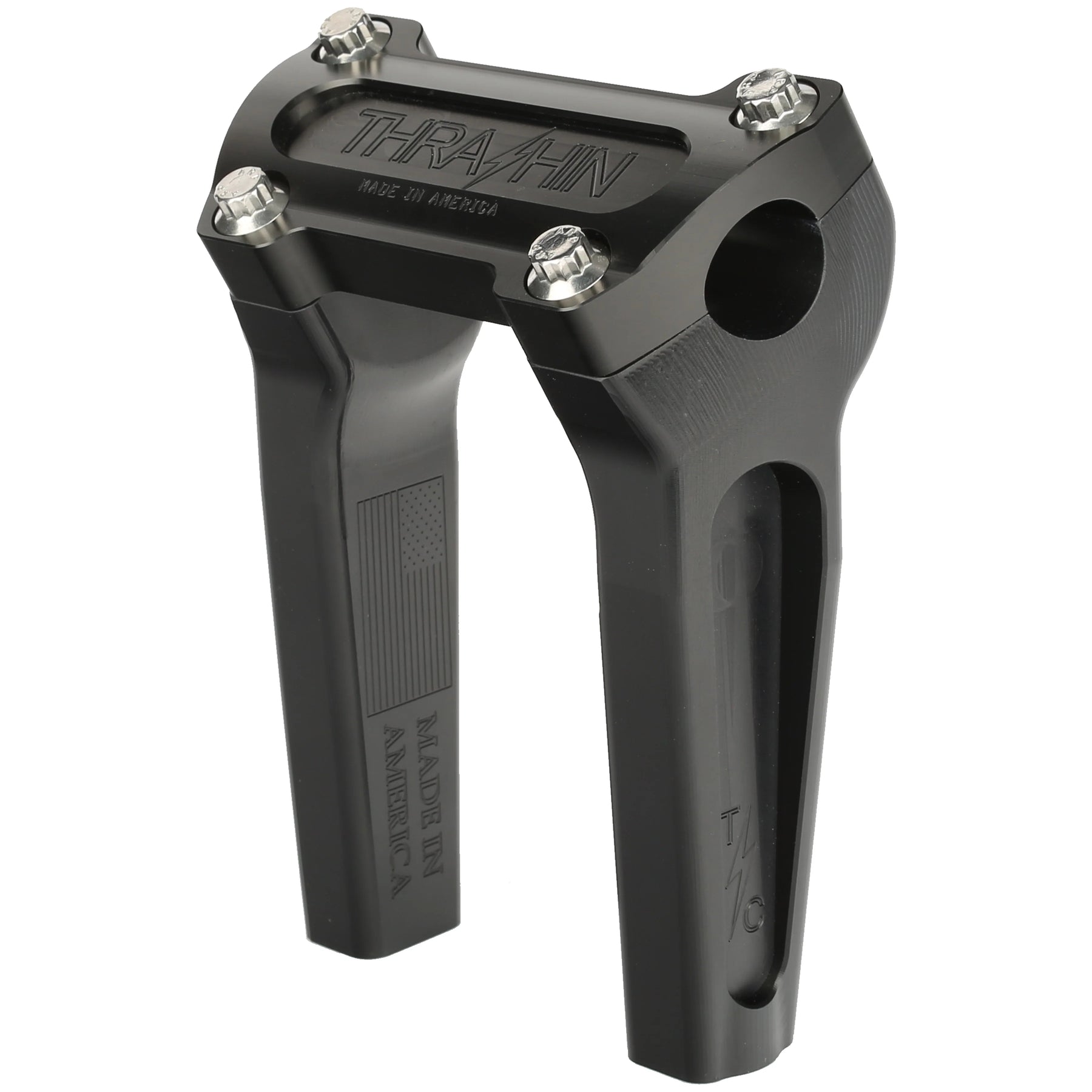 Thrashin Supply Co. 6" Straight OG Risers, Black Risers Thrashin Supply Co. Standard Top Clamp