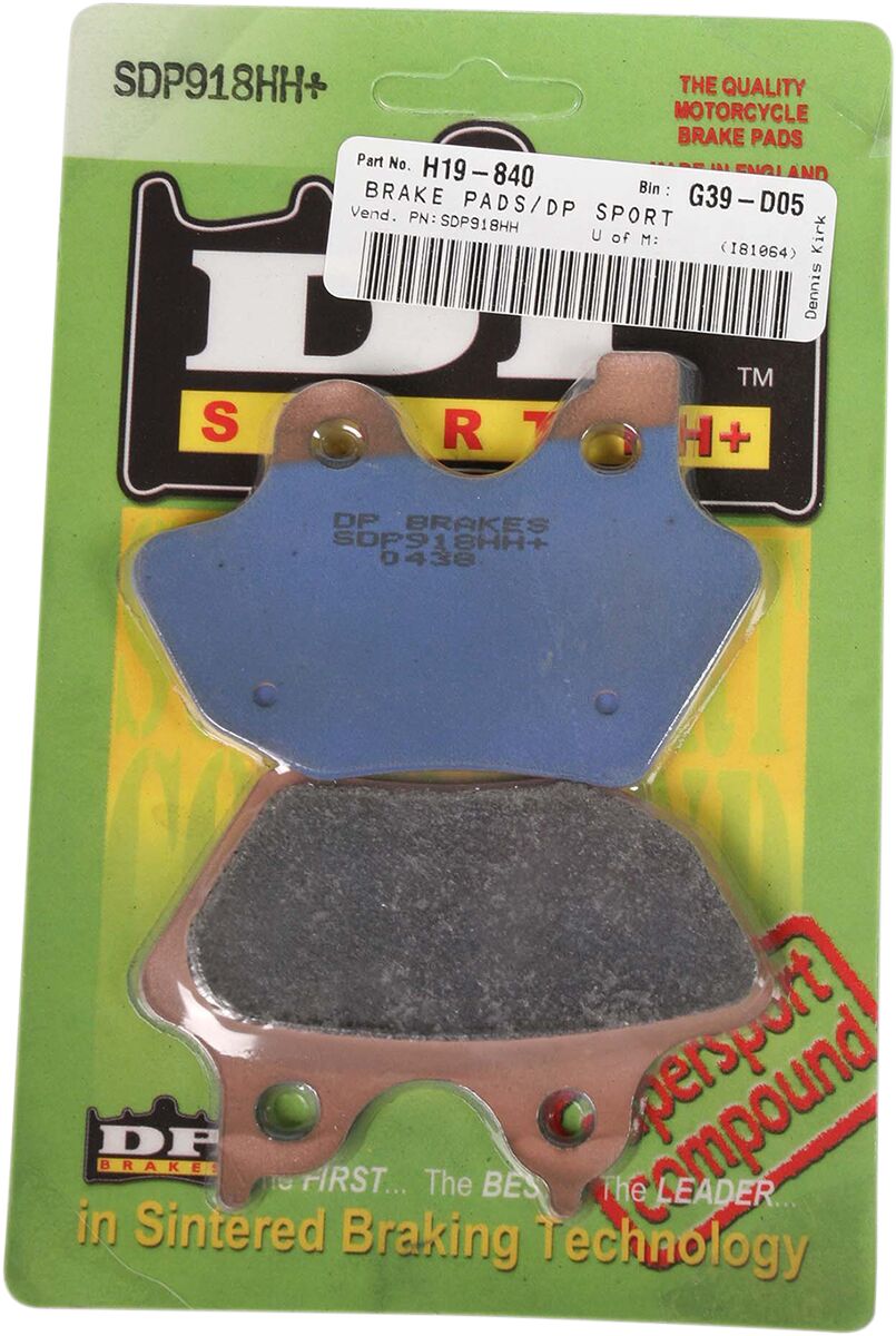 Dp Brakes Brake Pad Sdp Sport Hh+ High Friction Street Sintered Metal Brake Pads Dp Brakes