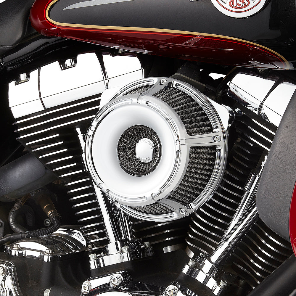 Slot Track Inverted Series Air Cleaner, Chrome - 24+ Touring Air Cleaner Arlen Ness