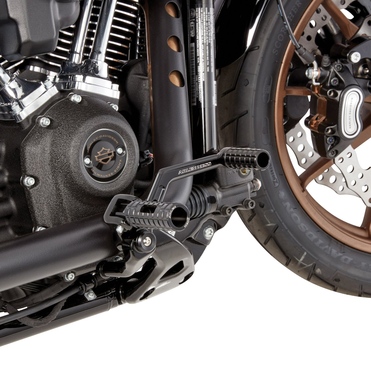 Speedliner Brake Arm, Black - 18+ Softail Brake Arm Arlen Ness