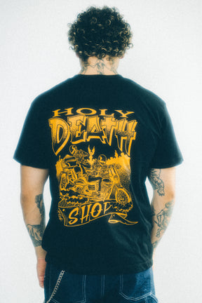 "Escaped The Grave" T-shirt - Black T-Shirt Holy Death Motorcycle Co.