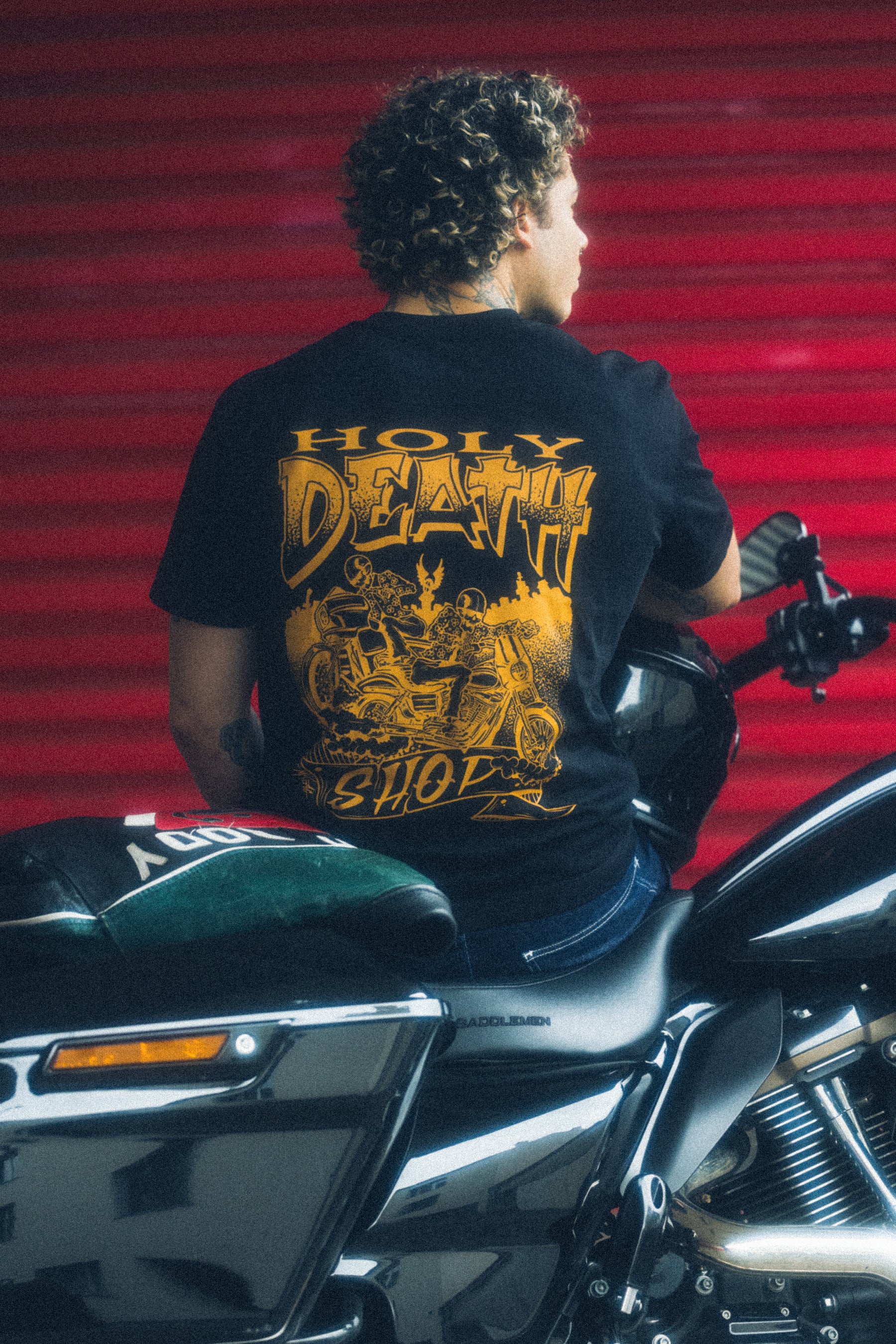 "Escaped The Grave" T-shirt - Black T-Shirt Holy Death Motorcycle Co.