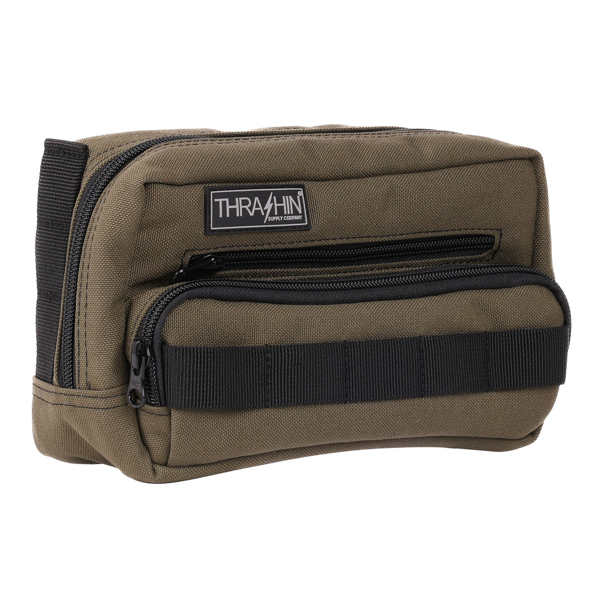 HandleBar Bag Plus, Army Green Handlebar Bag Thrashin Supply Co.