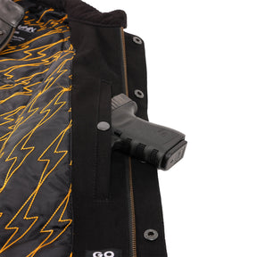 Kanan Vest Leather & Denim, Black